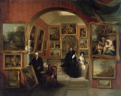 Das Innere der British Institution Gallery, 1829 von John Scarlett Davis